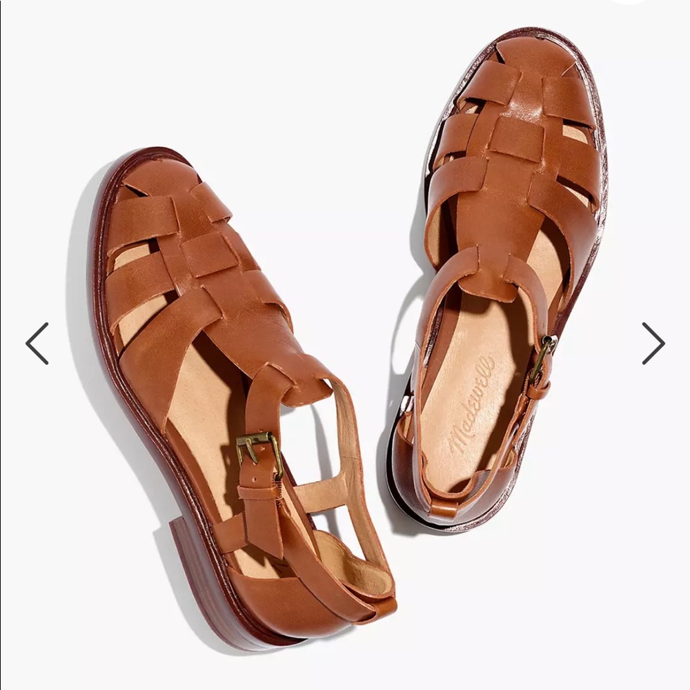 A dressier take on the classic fisherman sandal, low-heeled flats